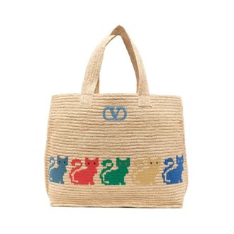 Valentino Garavani VLogo Signature Tote - female - Valentino Garavani - Shopping Bags - Beige - ONE SIZE - Bags