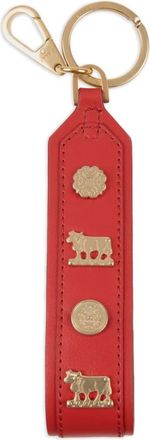 Bally Swissness keychain - women - Calf Leather/Metal - One Size - Red