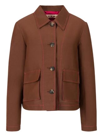 Marni long-sleeve jacket - Brown
