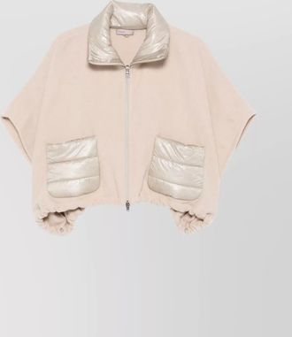 Herno wool cashmere quilted cape