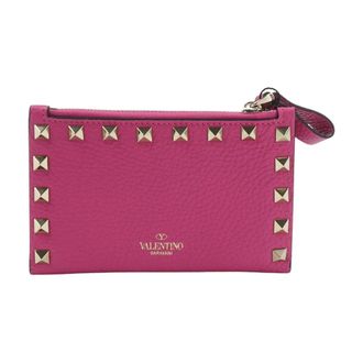 Valentino Rockstud Cardholder with Zip - female - Valentino - Wallets & Cardholders - Pink - ONE SIZE - Accessories