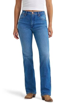 Wrangler Wrancher Mid Rise Bootcut Jeans in Caviar at Nordstrom, Size 26
