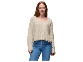 Prana Sunshine Sunset Sweater Womens Sweatshirt Beach Pebble : LG (Womens 10-12), Cotton