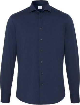 Traiano French Collar Shirt - Heren - Casual Overhemden - Blauw - XL - Katoen - Overhemden