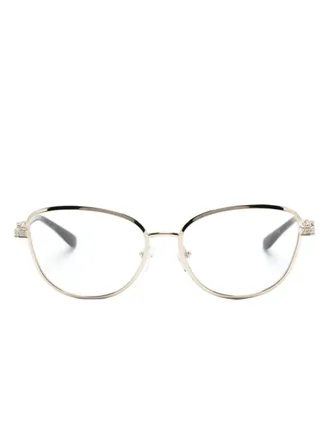 Michael Kors Cordoba cat-eye frame glasses - women - Acetate/Metal - 55 - Gold