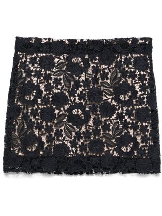 P.A.R.O.S.H. lace mini skirt - women - Elastane/Polyester/Polyester - M - Black