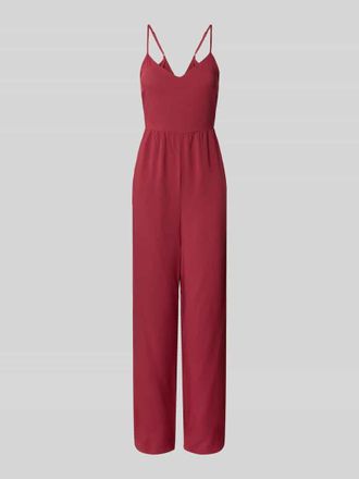 Only Regular Fit Jumpsuit aus reiner Viskose Modell NOVA LIFE in Bordeaux, Gr&ouml;&szlig;e L