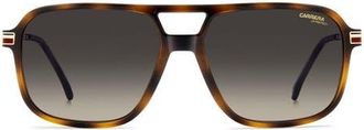 Carrera 390/S 59mm Gradient Rectangular Sunglasses in Havana/dark Grey Sf at Nordstrom