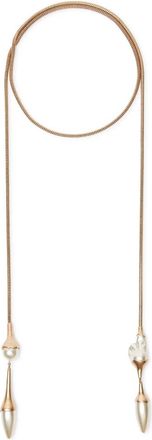 Max Mara Accessoires, Dames, Geel, ONE Size, Long Cravat Necklace Wkabevanda