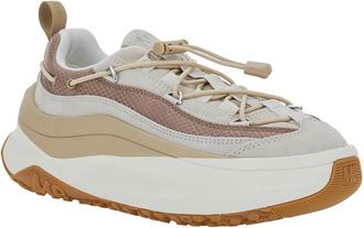Moon Boot Womens Beige Low Top Sneakers With Logo Cow Trainers