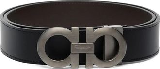 Ferragamo Black Reversible Gancini Belt