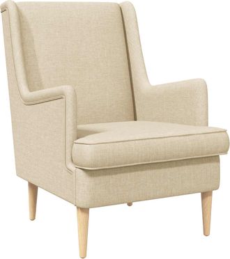 vidaXL Sill&oacute;n Crema Tela Vidaxl