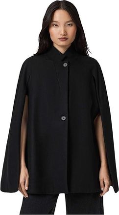 AllSaints Lunis Cape Coat Womens Coat Black : LG, Cashmere/Polyamide/Wool