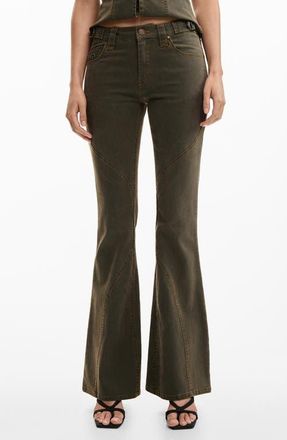 Desigual Low Rise Flare Jeans in Brown at Nordstrom, Size 36