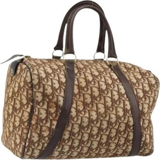 Dior Pre-owned Handbags, female, Brown, Size: ONE SIZE Pre-owned Canvas Boston Bag