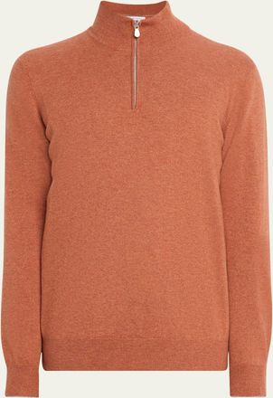 Brunello Cucinelli Mens Cashmere Quarter-Zip Sweater