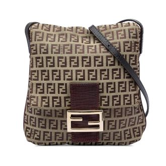 Fendi Pre-owned Fendi Zucchino Canvas Crossbody Ladies 0PWST3LRN1BS2AX5