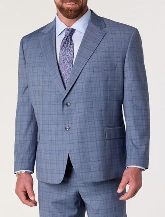 Michael Kors Big & Tall Glen Plaid Suit Jacket in Blue at Nordstrom, Size 54