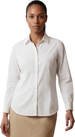 Jessica London Poplin Comfort Fit Shirt in White at Nordstrom, Size 16