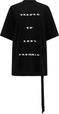 Rick Owens Black Graphic Crew Neck T-Shirt