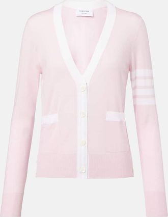 Thom Browne Cardigan 4-Bar in lana vergine