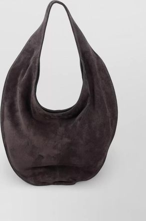 Maeden sculpted suede shoulder market tote bag