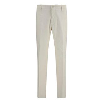 Lardini Ribbed Viscose Pants - Heren - Broeken - Beige - Maat: M Viscose