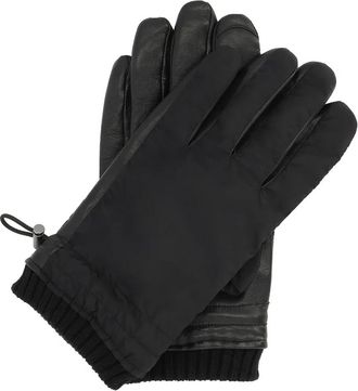 Kazar Herenhandschoenen gemaakt van gecombineerde materialen met touchscreenfunctie - Heren - Handschoenen - Zwart - XL - Leer - Accessoires