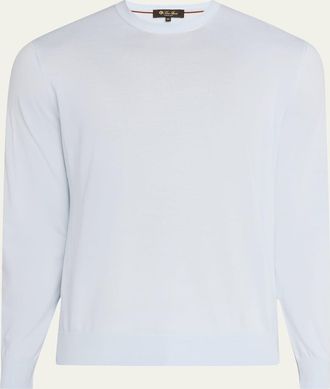 Loro Piana Mens Cotton Crewneck Sweater