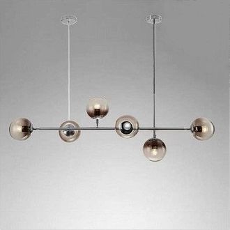 Trade Shop Trade Shop - Copy Of Lampadario A Sospensione Argento Con 2 Sfere In Vetro Bianco Attacco G9 E27 33498