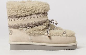 Mou Stivali da neve Eskimo in shearling e pelle scamosciata con cinghie regolabili