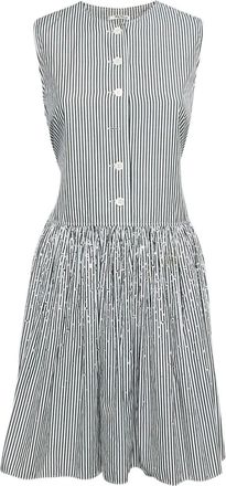 Miu Miu striped crystal dress - Black
