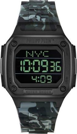 Philipp Plein Hyper $hock Silicone Strap Square Watch, 44mm in Black at Nordstrom Rack