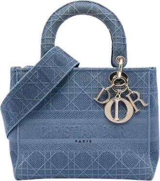 Dior Pre-owned Lady D-Lite - Dames - Vintage Handtas - Blauw - ONE Size - Vintage