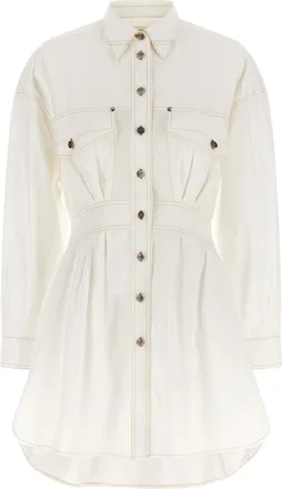 Versace White Cotton Short Womens Dress