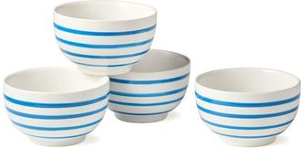 Certified International Dockside Blue Set Of 4 Ice Cream Bowls