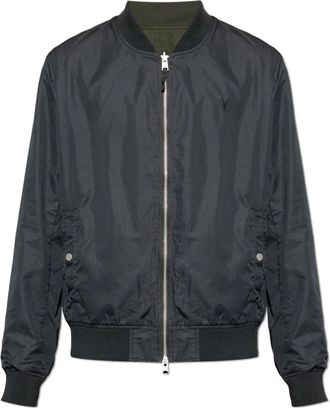 AllSaints Bassett Reversible Ramskull Bomberjack - Heren - Bomber jackets - Zwart - M - Katoen - Jassen