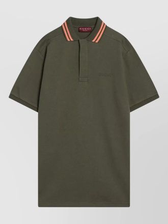 Gucci contrast collar polo shirt short sleeves