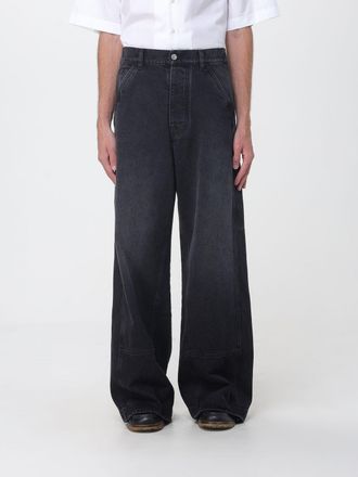 Marni Jeans wide leg in denim di cotone a vita media con chiusura a bottoni