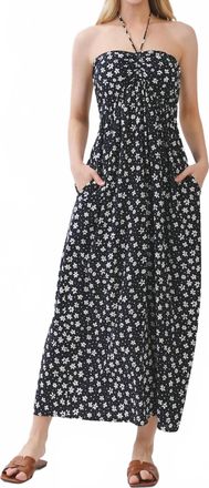 Final Touch Zoe Halter Midi Dress In Black