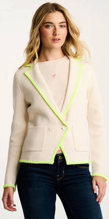 Lisa Todd Stitchy Mix Blazer In Natural