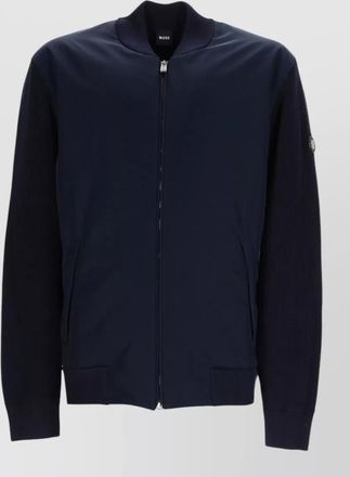 HUGO BOSS short coat ribbed cuffs hem pockets