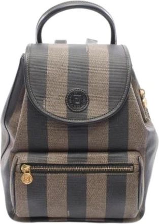 Fendi Pre-owned Vintage Rugzak - Dames - Vintage Rugzakken - Bruin - ONE Size - Leer - Vintage