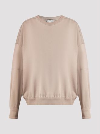 Brunello Cucinelli Beige Relaxed Sweatshirt, Size Medium