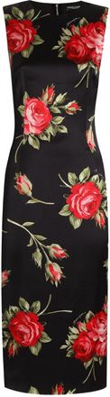 Dolce & Gabbana Roses Bouquet Print Midi Dress