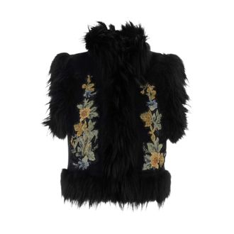 Fendi Jassen, Dames, Zwart, S, Wol, Wool Gilet