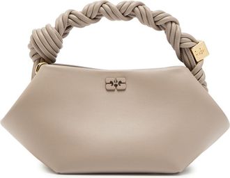 Ganni Bou Mini Leather top Handle bag - Grey - One Size