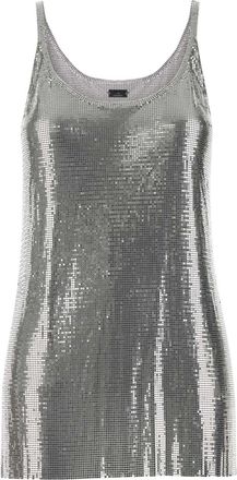 Paco Rabanne Silver Metal Knit Top