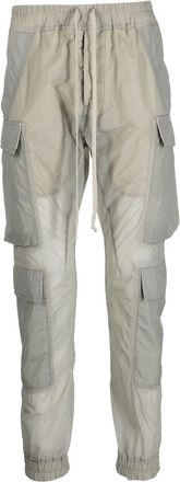 Rick Owens drawstring-waist skinny-cut cargo pants - men - Nylon - 44 - Neutrals