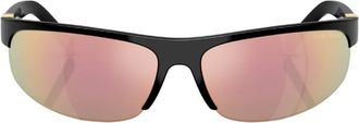 Miu Miu Dark Grey Mirror Pink Oval Ladies Sunglasses MU A02S 1AB90J 70